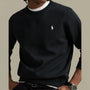 Sweat Ralph Lauren Noir Logo Blanc - Col Rond - sweat
