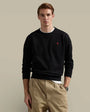 Sweat Ralph Lauren Noir Logo Rouge - Col Rond - sweat