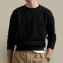 Sweat Ralph Lauren Noir Logo Rouge - Col Rond - sweat