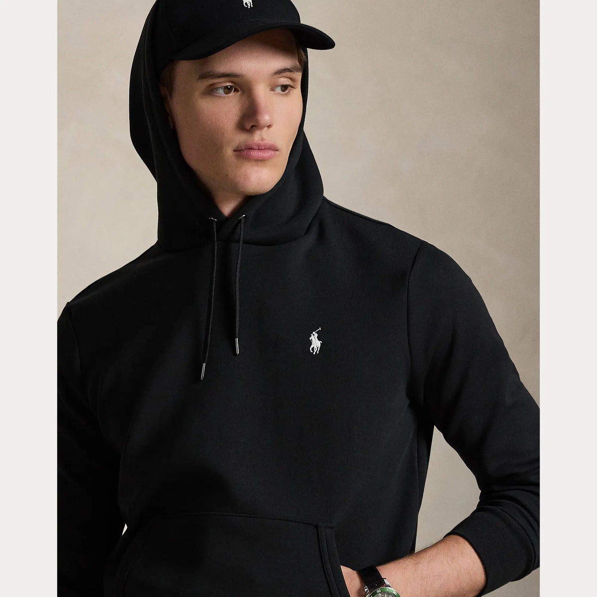 Sweat Capuche Ralph Lauren Noir - SWEAT À CAPUCHE DOUBLE-T-SOUDÉ Ralph Lauren