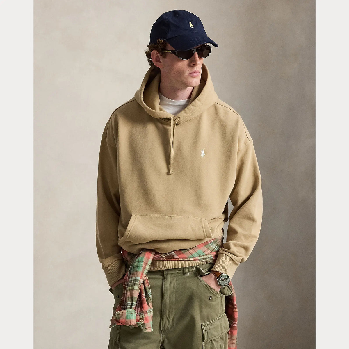 Sweat Capuche Ralph Lauren Beige - LOGICIEL EN POLAIRE RELAXED FIT Ralph Lauren