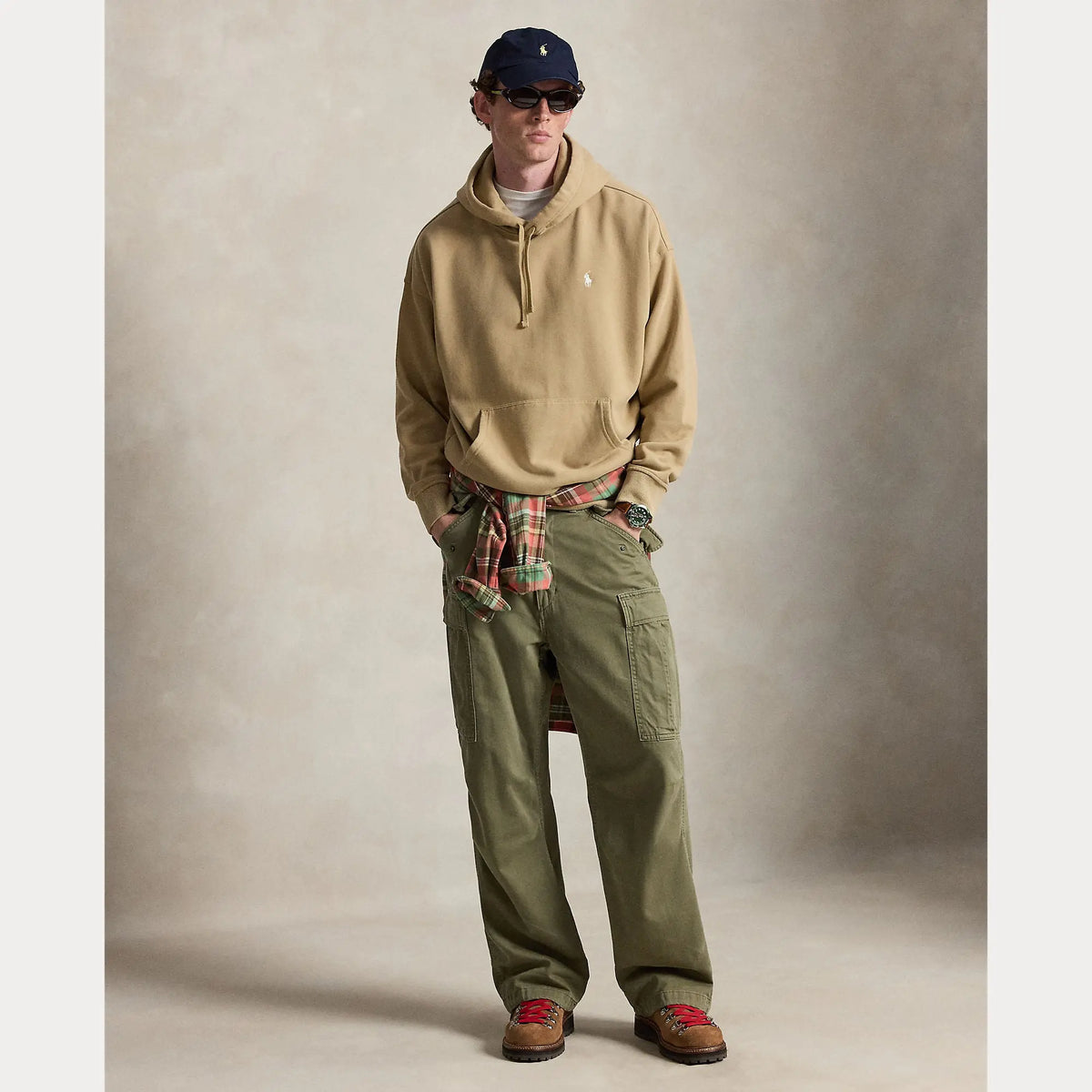 Sweat Capuche Ralph Lauren Beige - LOGICIEL EN POLAIRE RELAXED FIT Ralph Lauren