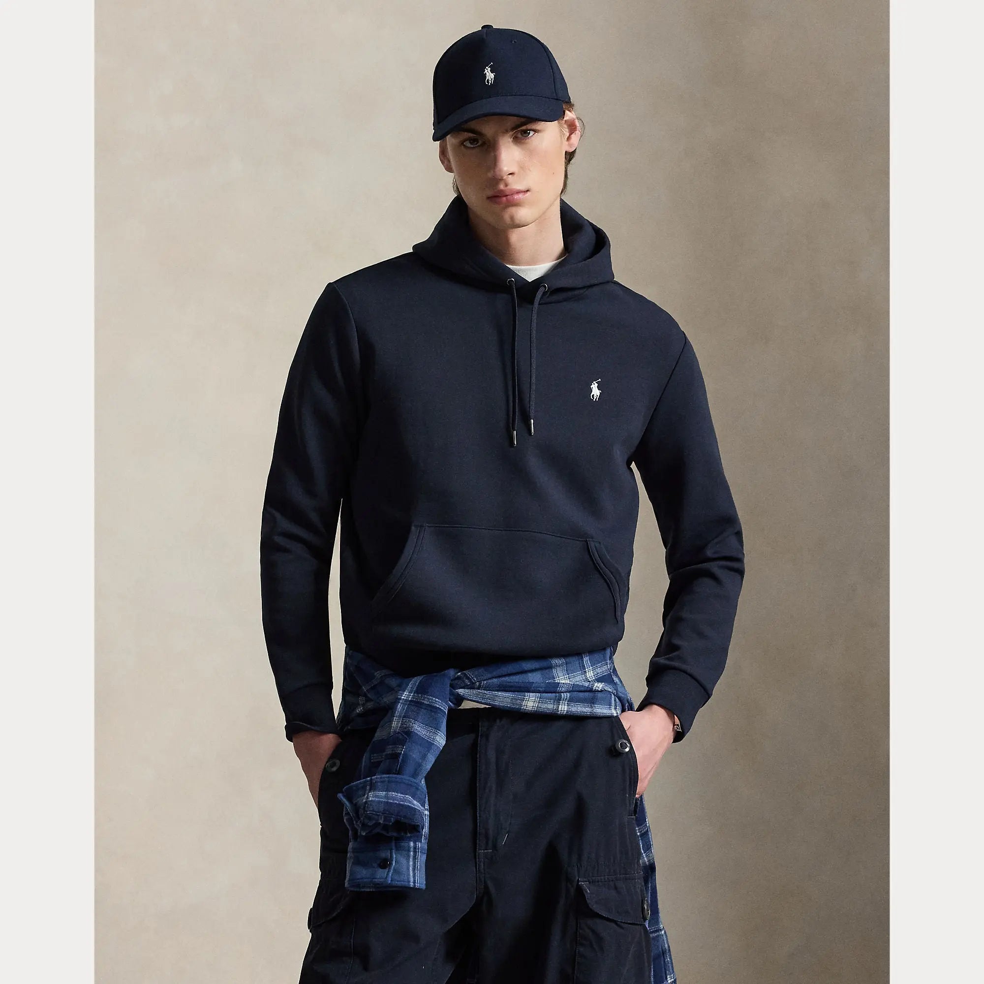 Sweat Capuche Ralph Lauren Bleu Marine - SWEAT À CAPUCHE DOUBLE-T-SOUDÉ Ralph Lauren