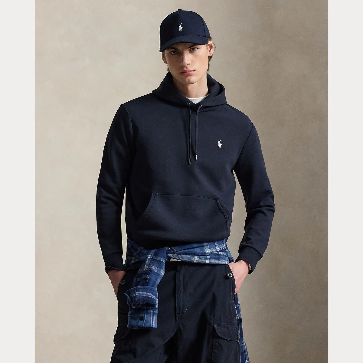 Sweat Capuche Ralph Lauren Bleu Marine - SWEAT À CAPUCHE DOUBLE-T-SOUDÉ Ralph Lauren