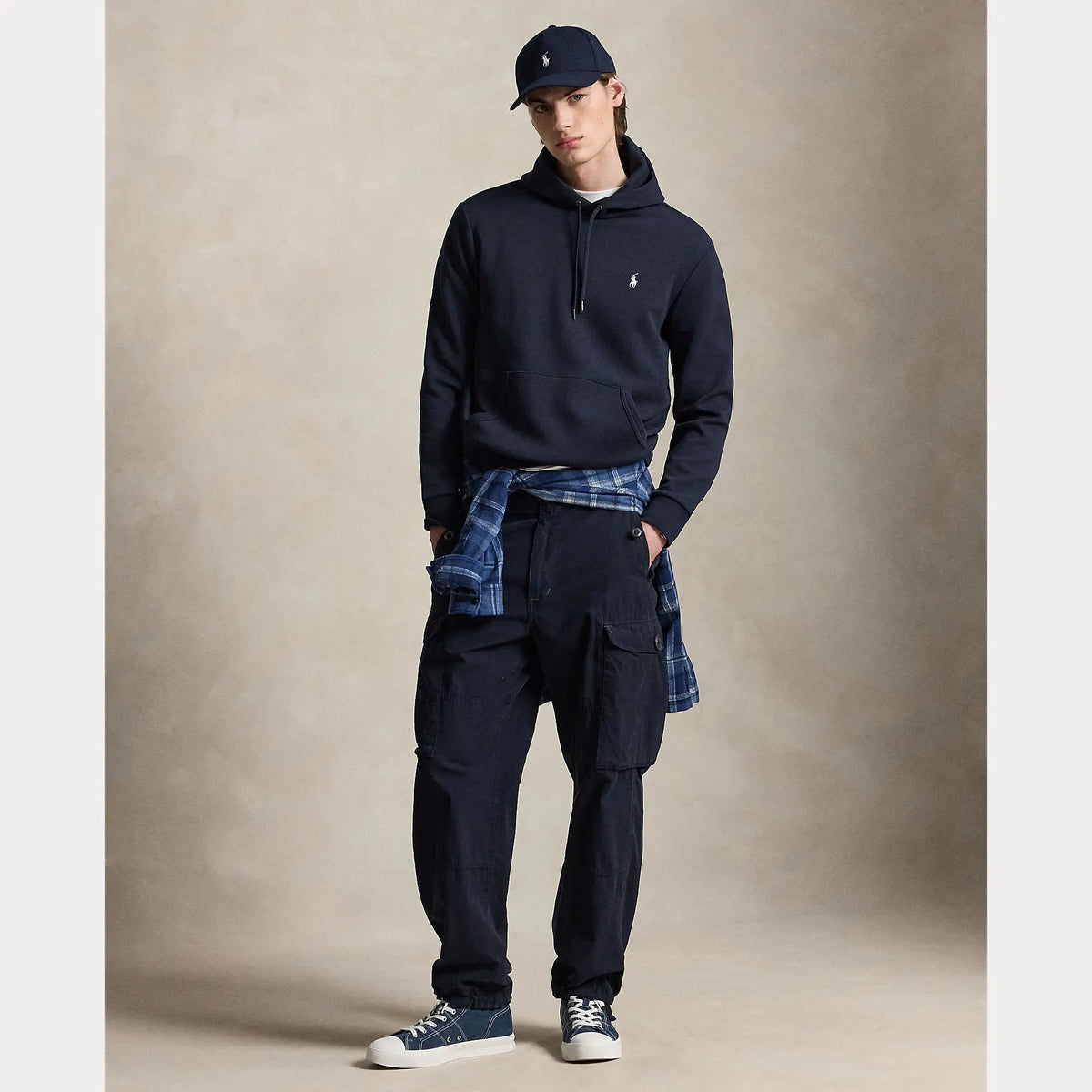 Sweat Capuche Ralph Lauren Bleu Marine - SWEAT À CAPUCHE DOUBLE-T-SOUDÉ Ralph Lauren