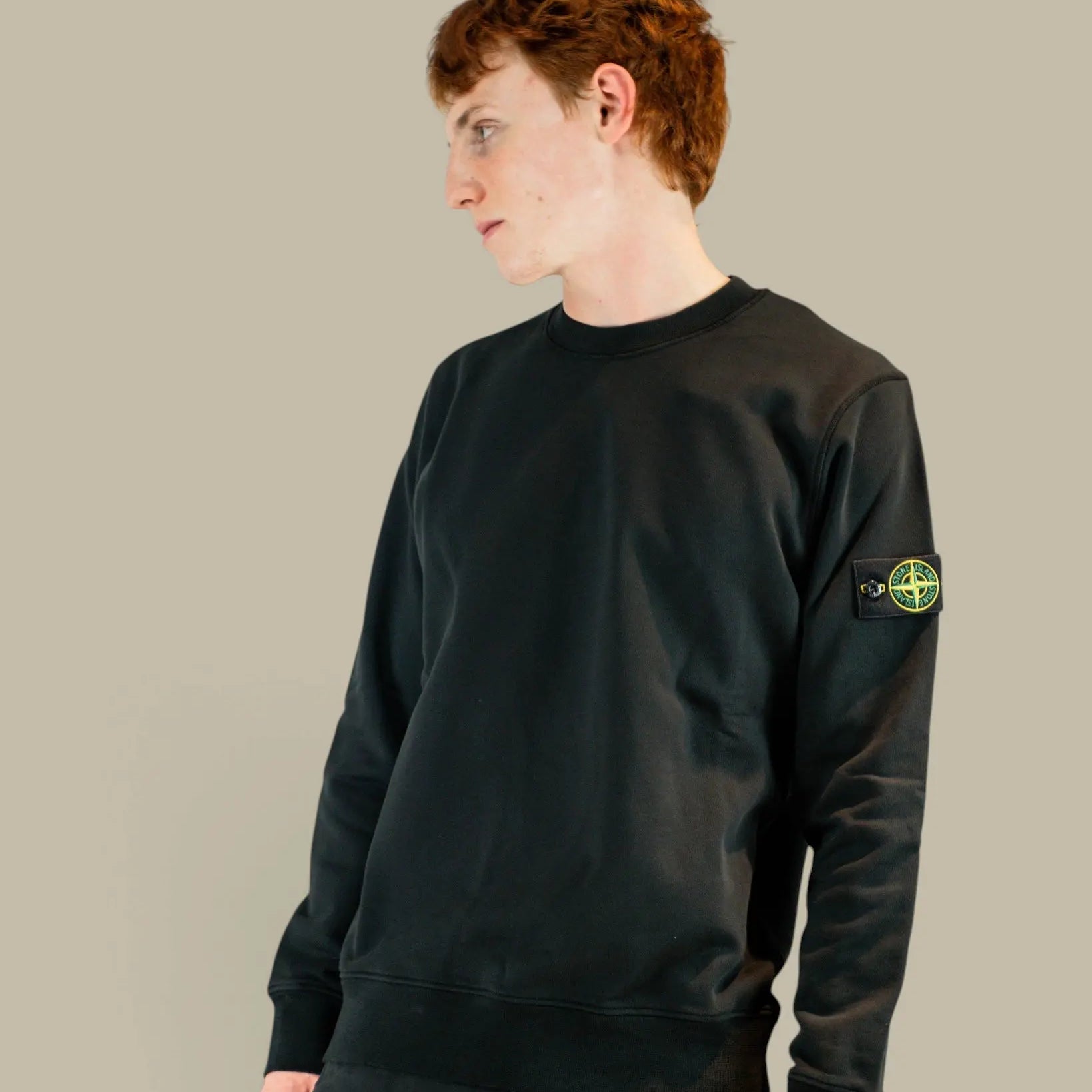 Sweat Stone Island Black - Coton épais Stone Island
