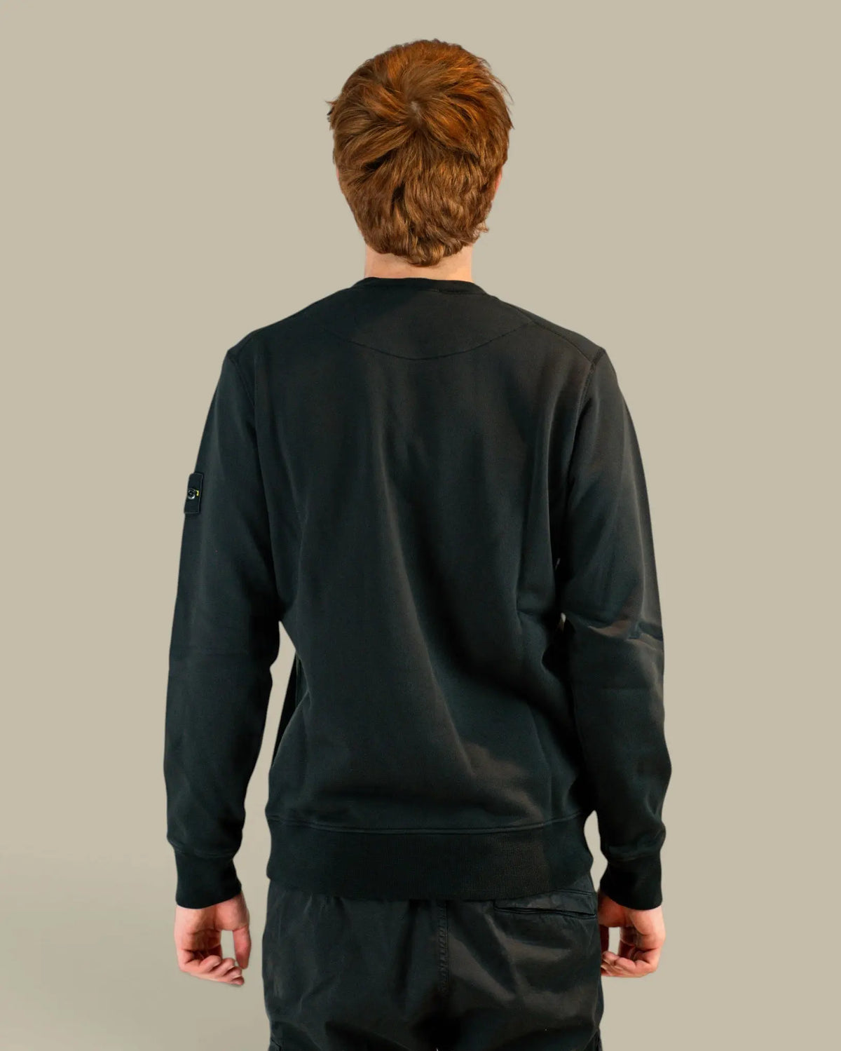Sweat Stone Island Black - Col Rond Stone Island