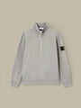 Sweat Stone Island Gris - Col camionneur zippé - sweat