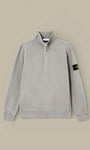 Sweat Stone Island Gris - Col camionneur zippé - sweat