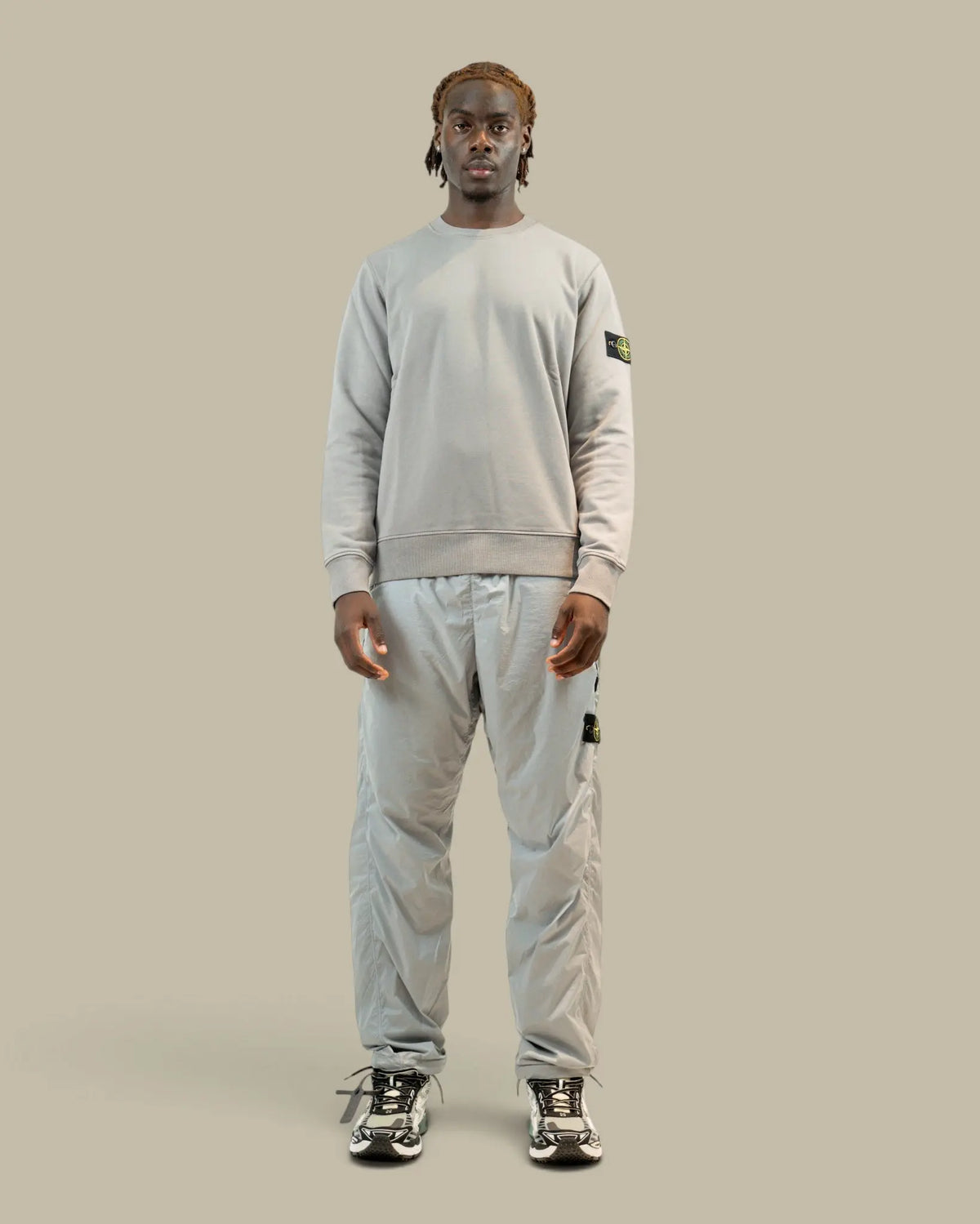Sweat Stone Island Gris - Col Rond Stone Island