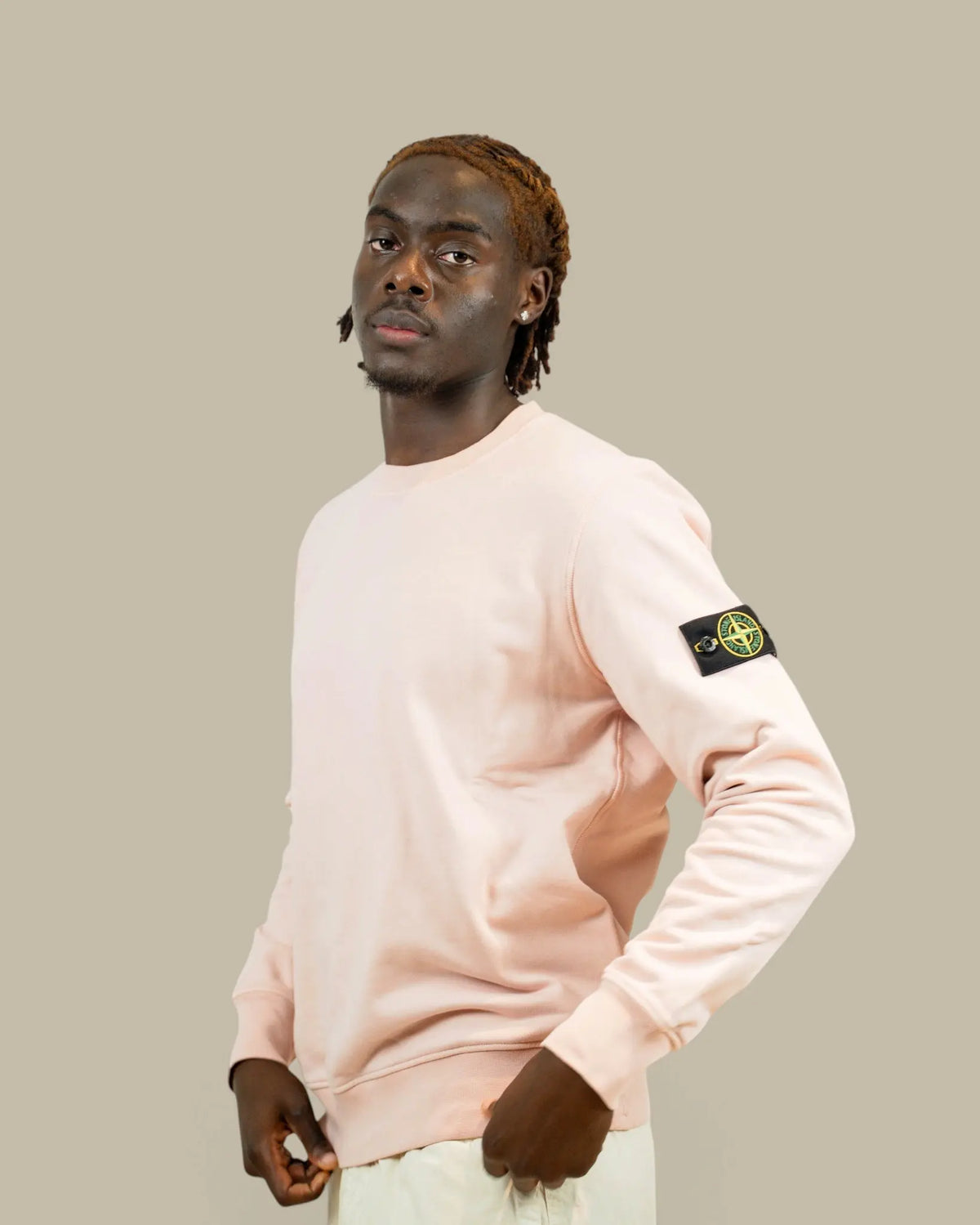Sweat Stone Island Rose - Col Rond Stone Island