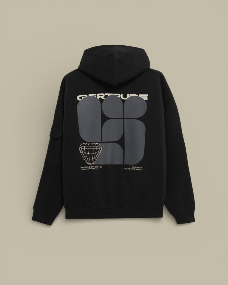 Sweat zippé à capuche Gertrude Noir - Titouan - veste