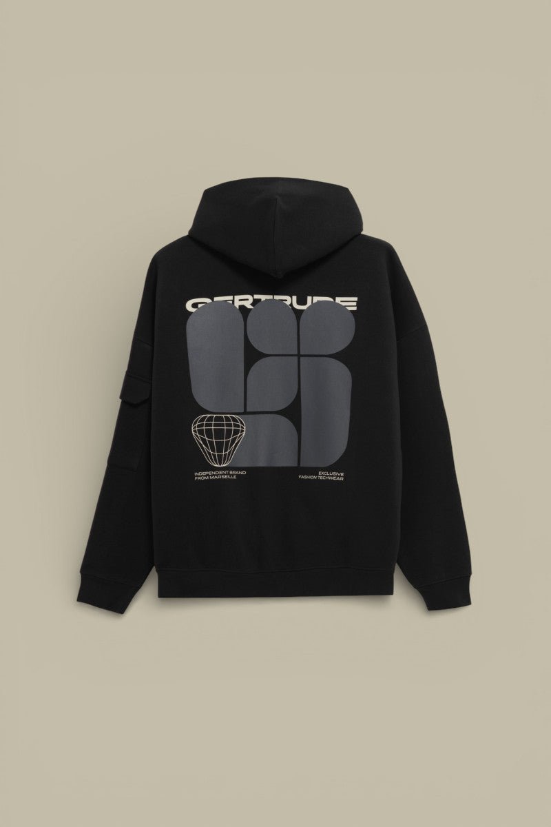 Sweat zippé à capuche Gertrude Noir - Titouan - veste