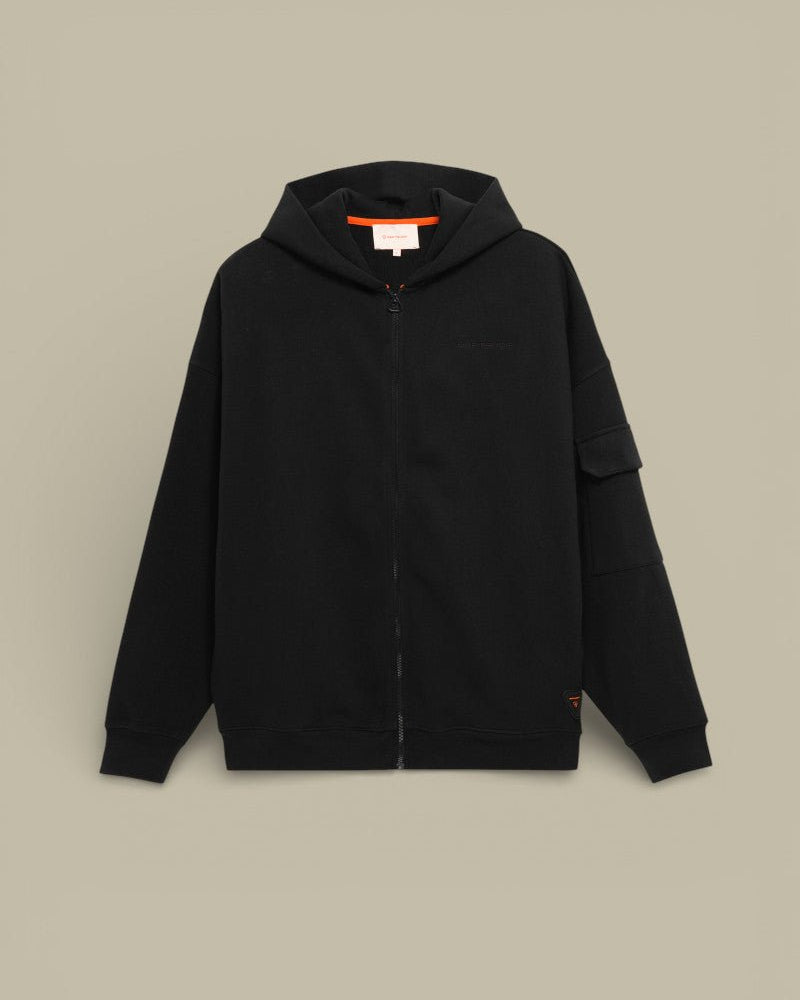 Sweat zippé à capuche Gertrude Noir - Titouan - veste