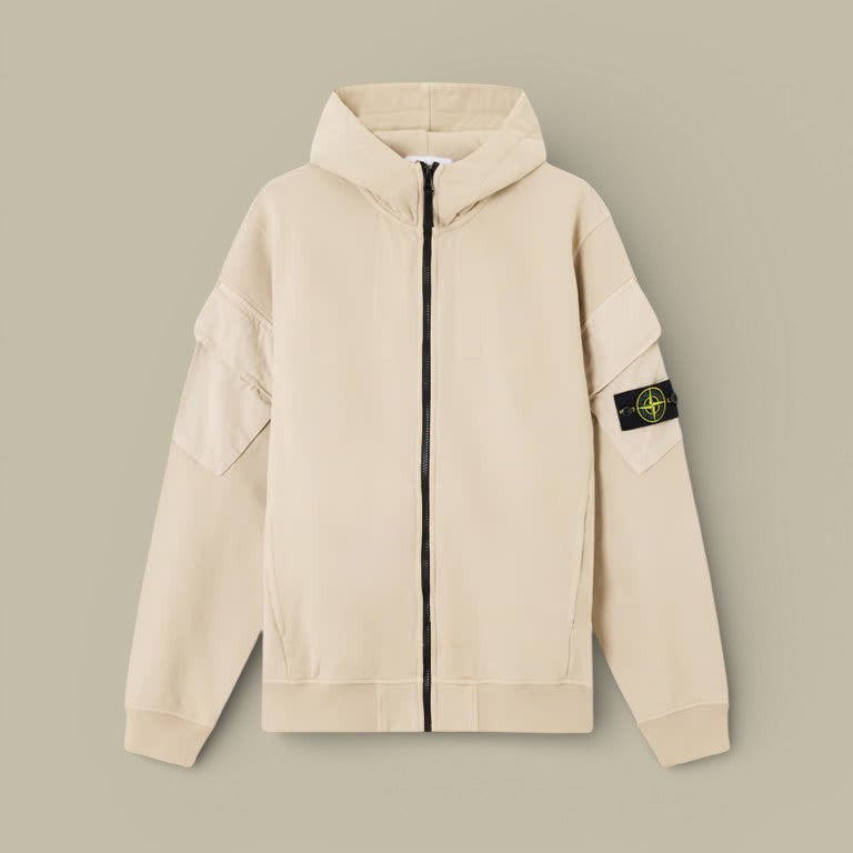 Sweat zippé Stone Island Beige - sweat