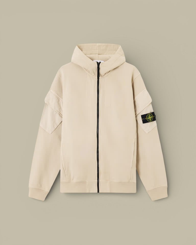 Sweat zippé Stone Island Beige - sweat
