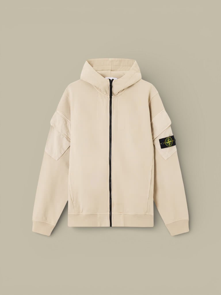 Sweat zippé Stone Island Beige - sweat