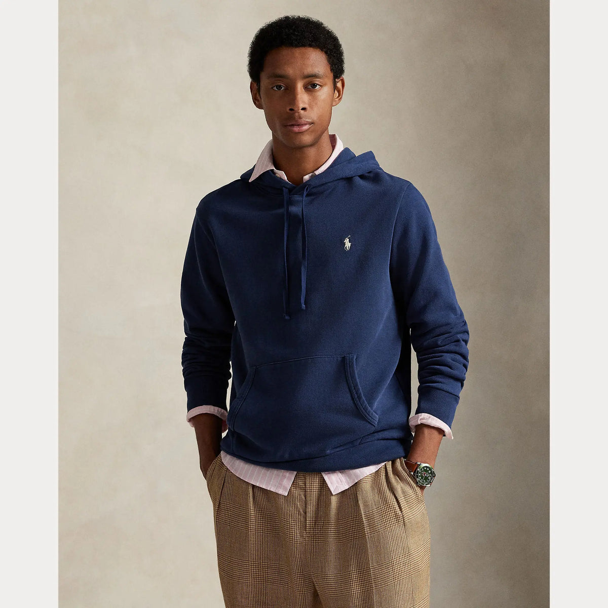 Sweat Capuche Ralph Lauren Bleu - LOOPBACK SWEAT À CAPUCHE EN POLAIRE Ralph Lauren