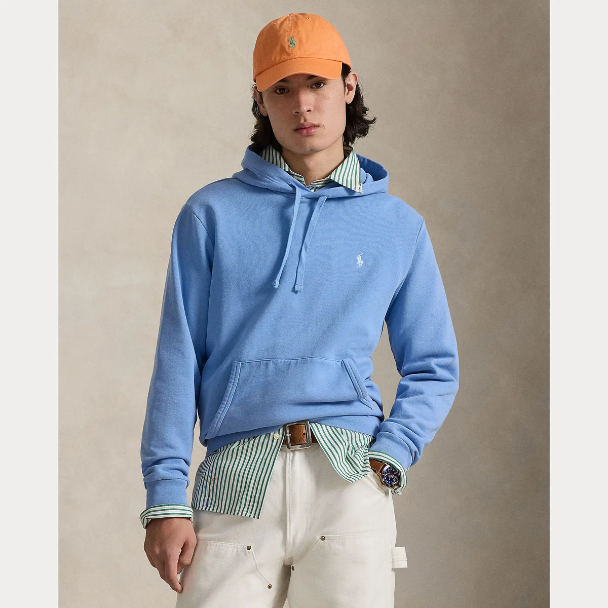Sweat Capuche Ralph Lauren Bleu - LOOPBACK SWEAT À CAPUCHE EN POLAIRE Ralph Lauren