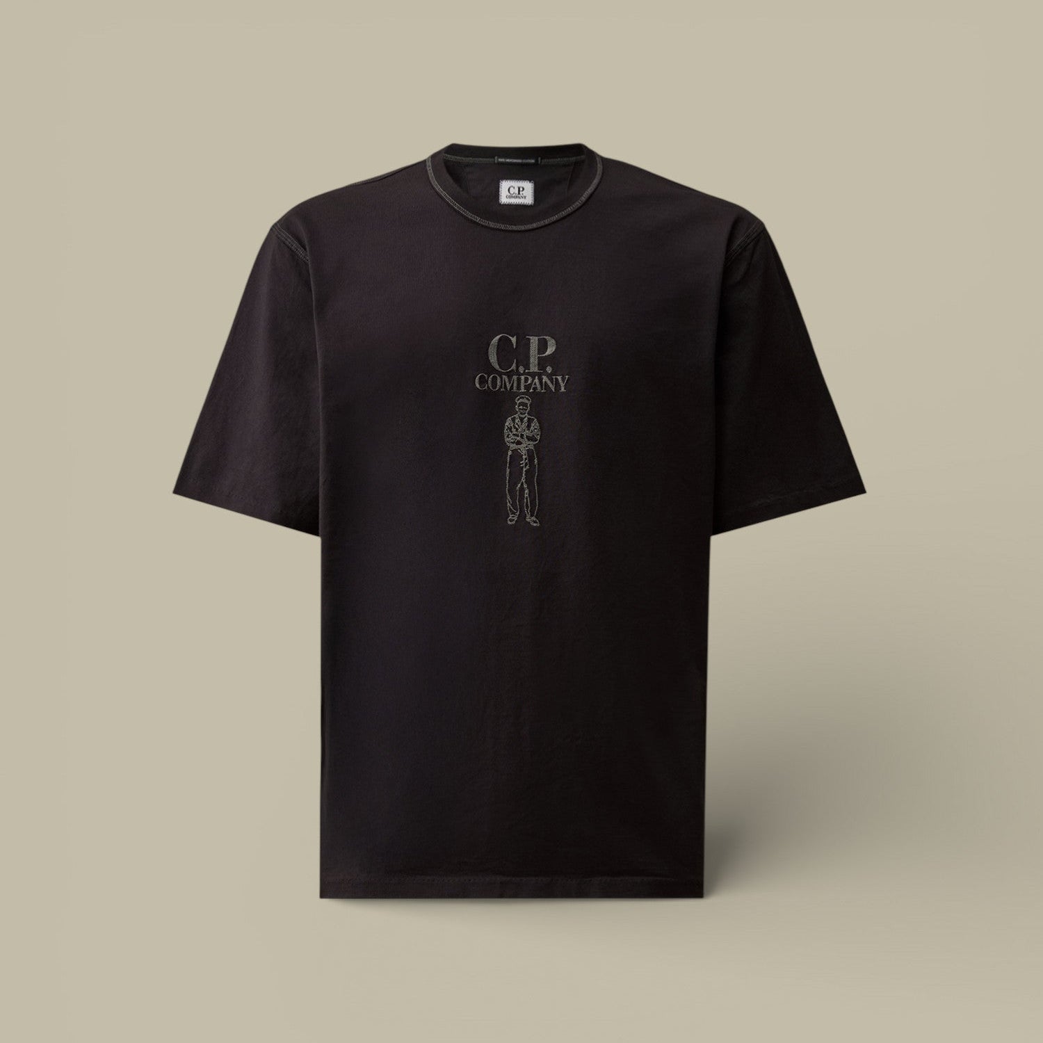 T-Shirt C.P. Company Noir - Mercerized Jersey 30.2 - t shirt