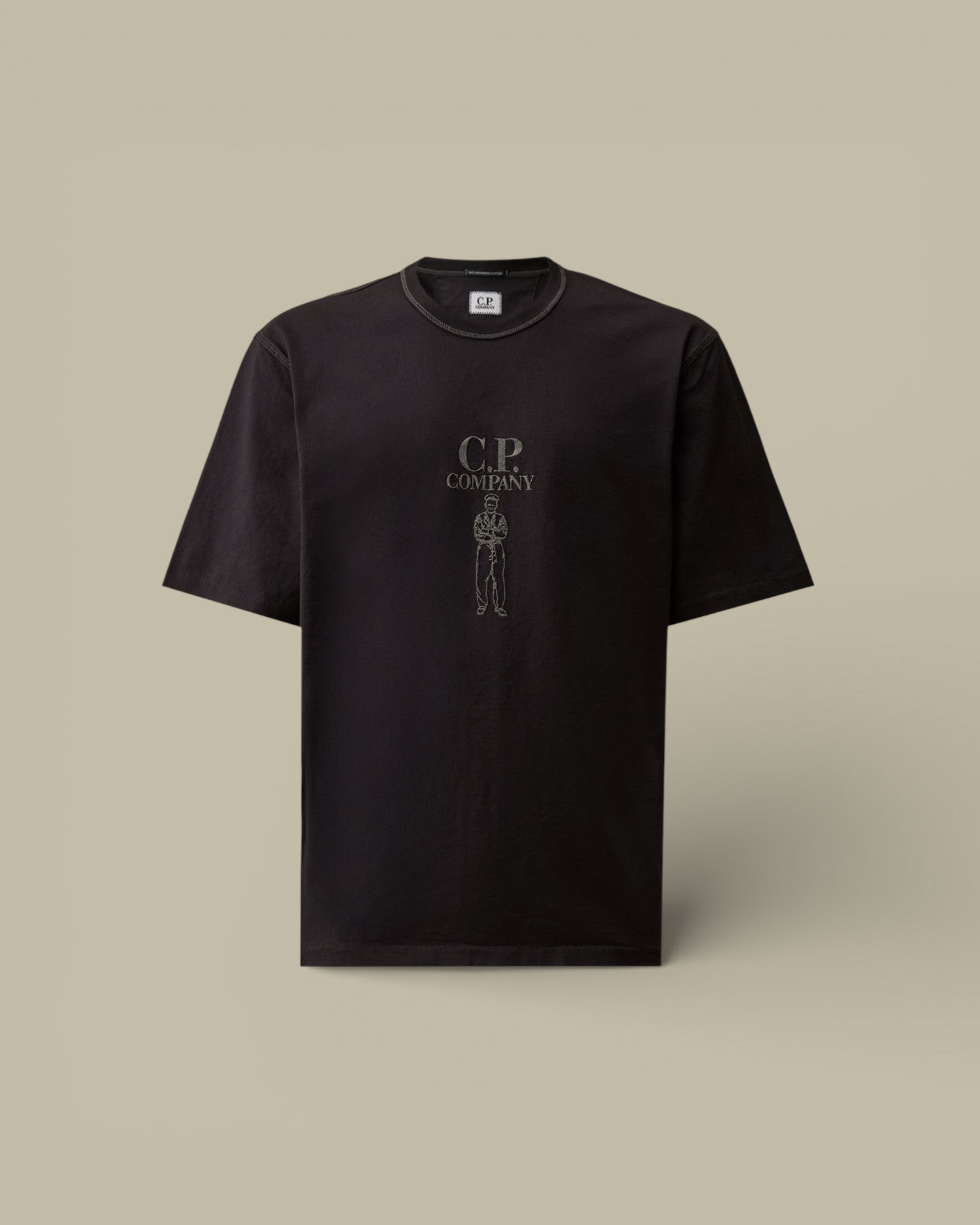 T-Shirt C.P. Company Noir - Mercerized Jersey 30.2 - t shirt