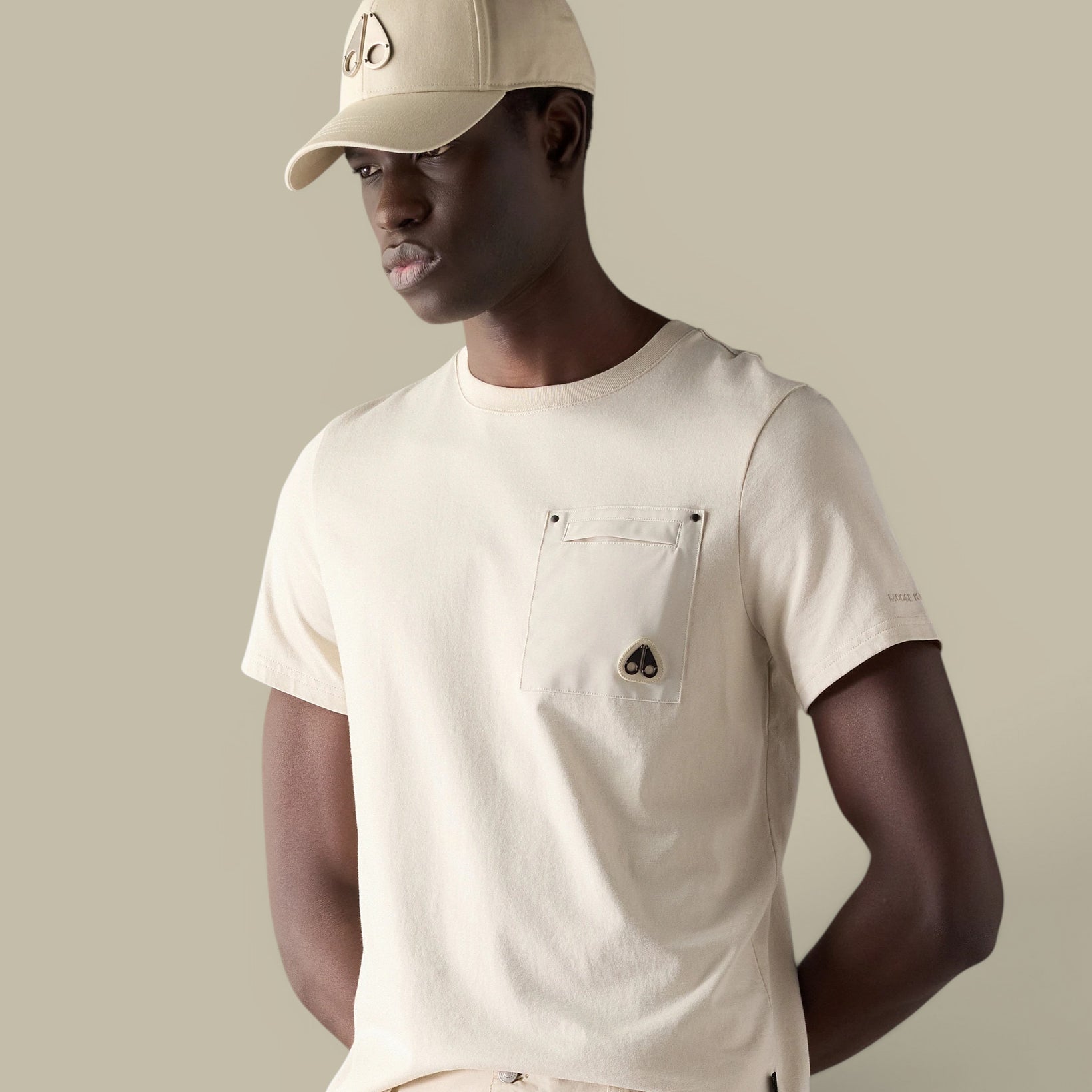 T-shirt Moose Knuckles A Poche - Beige Moose Knuckles
