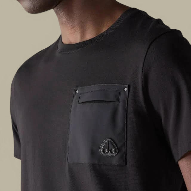 T-shirt Noir A Poche Moose Knuckles Moose Knuckles