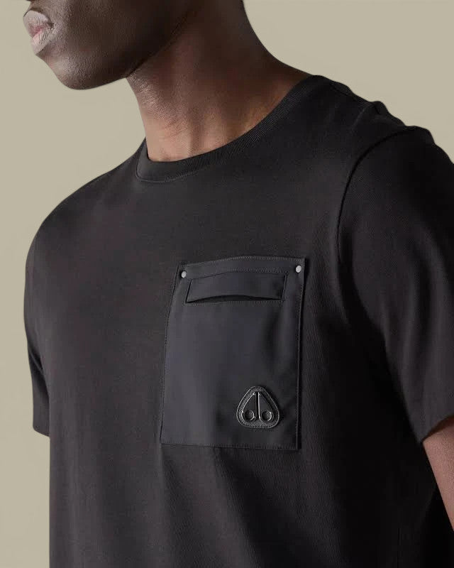T-shirt Noir A Poche Moose Knuckles Moose Knuckles