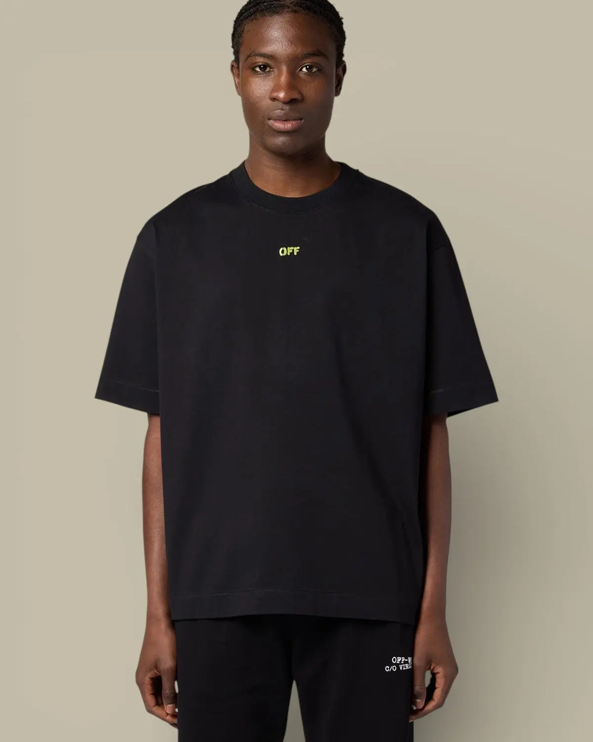 T-Shirt Off - White Black - Dark Slime Arrow - t-shirt