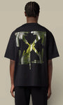 T-Shirt Off - White Black - Dark Slime Arrow - t-shirt