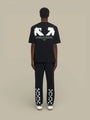 T-Shirt Off - White Black - Half Arrows - t-shirt