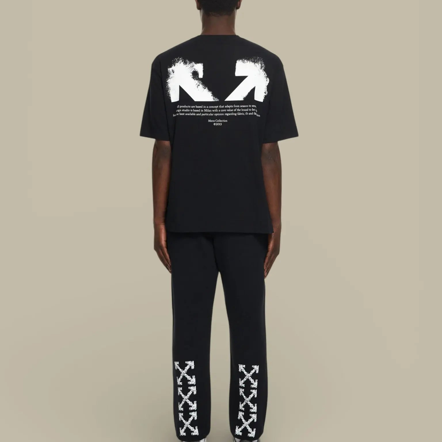 T-Shirt Off - White Black - Half Arrows - t-shirt