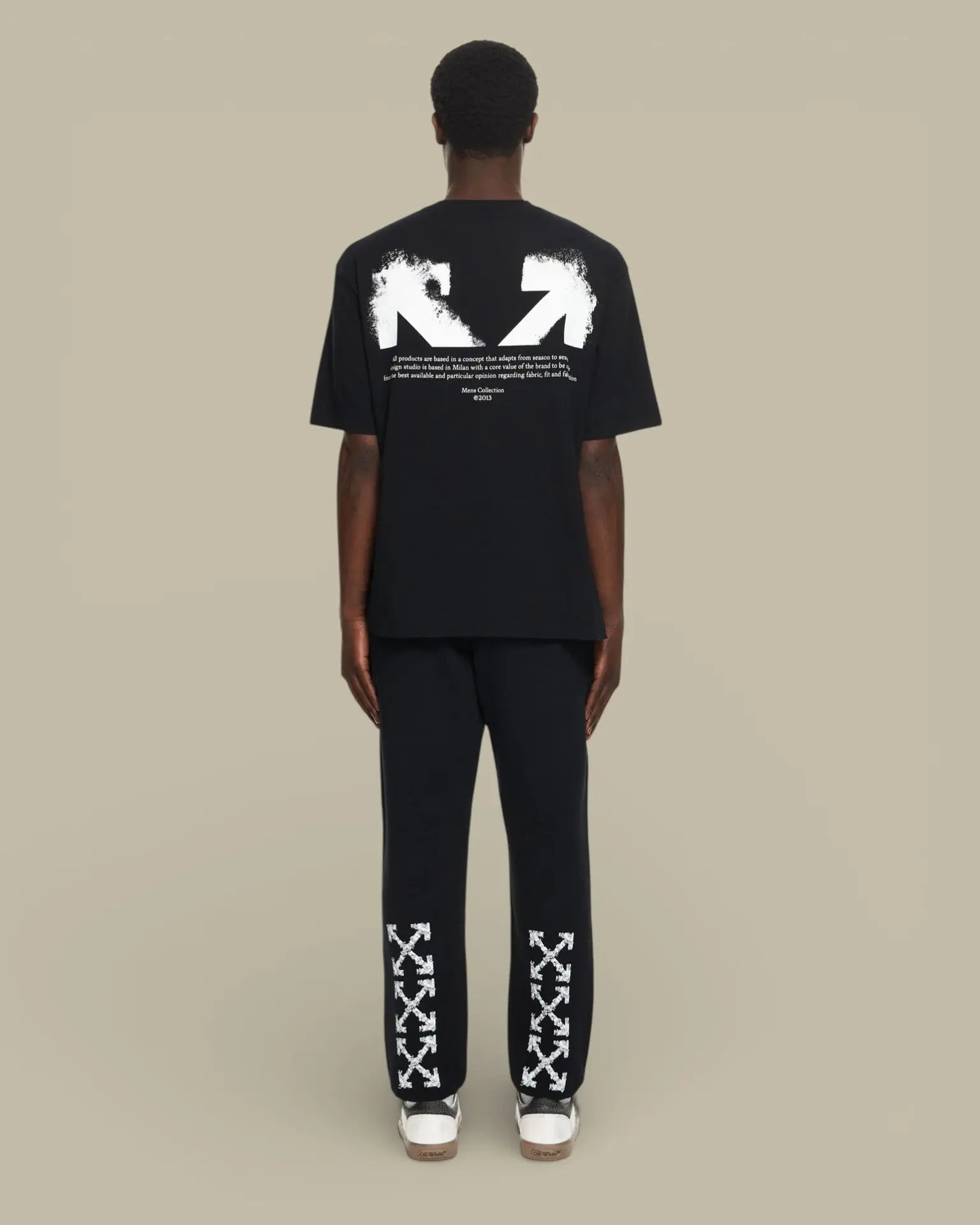 T-Shirt Off - White Black - Half Arrows - t-shirt