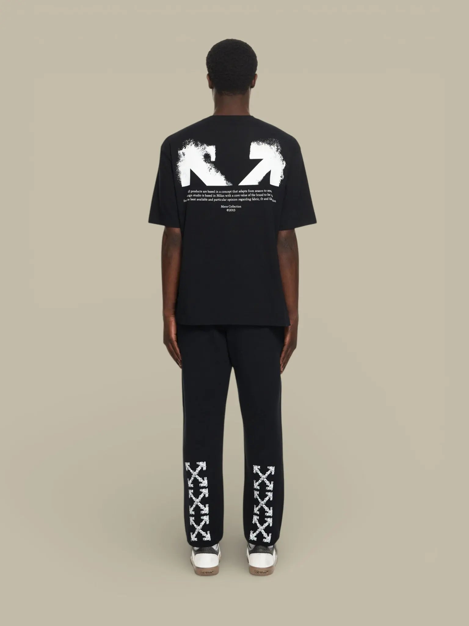 T-Shirt Off - White Black - Half Arrows - t-shirt