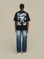 T-Shirt Off - White Black - Rubbed Paint Arrows - t-shirt