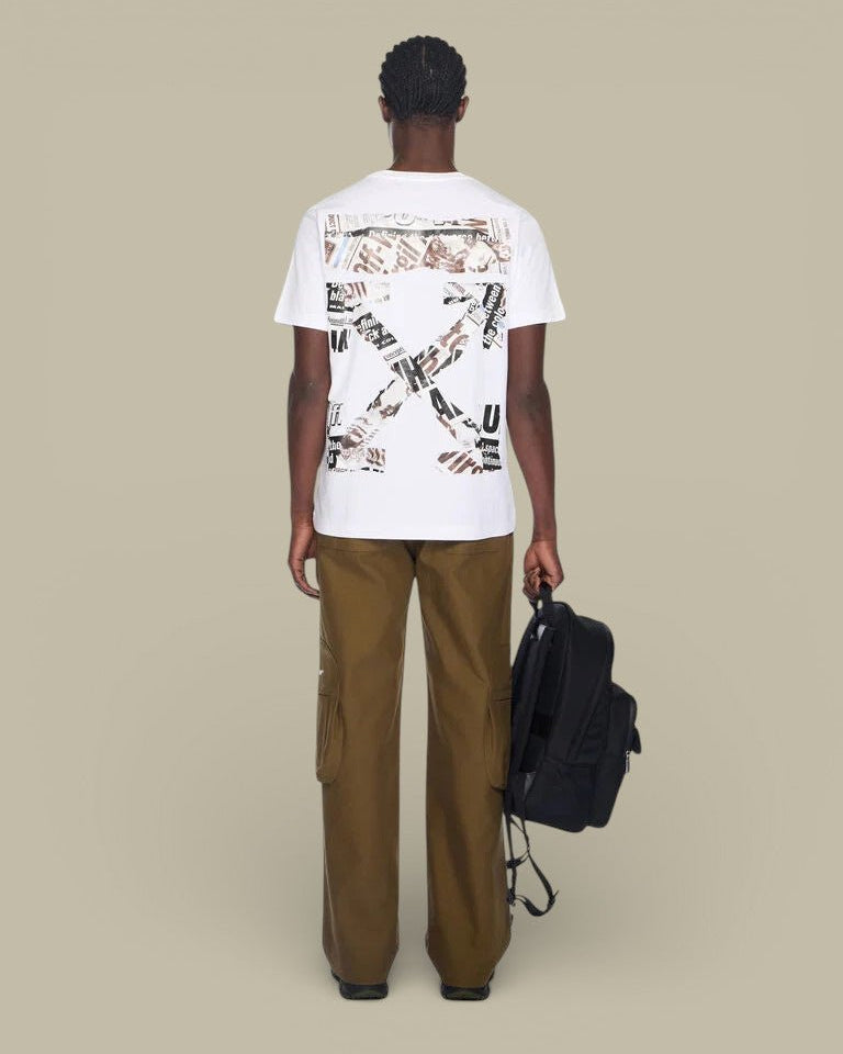 T shirt Off - White Blanc - NEWSPAPER - t shirt