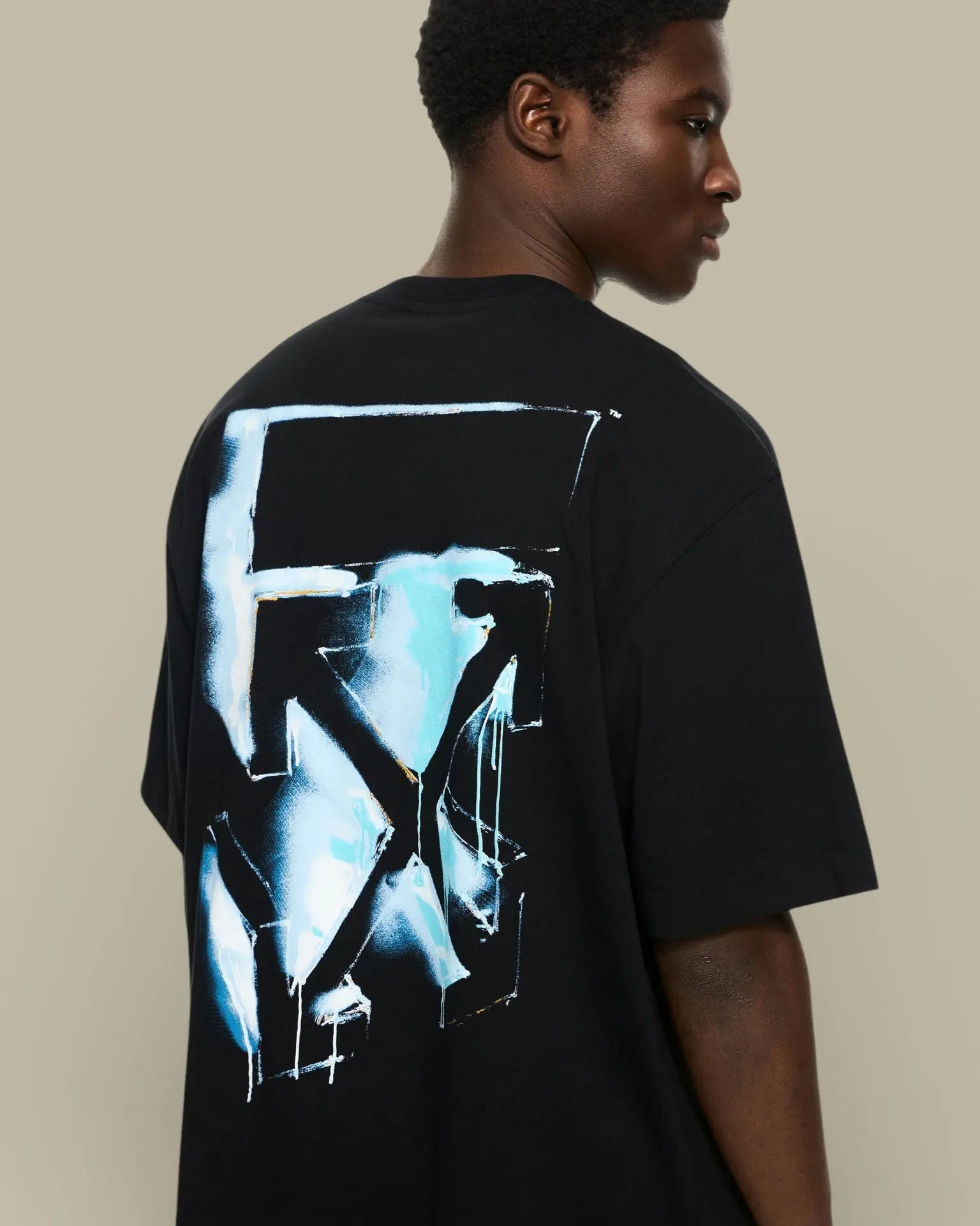 T-Shirt Off - White Noir - 3D Arrow Spray - t-shirt