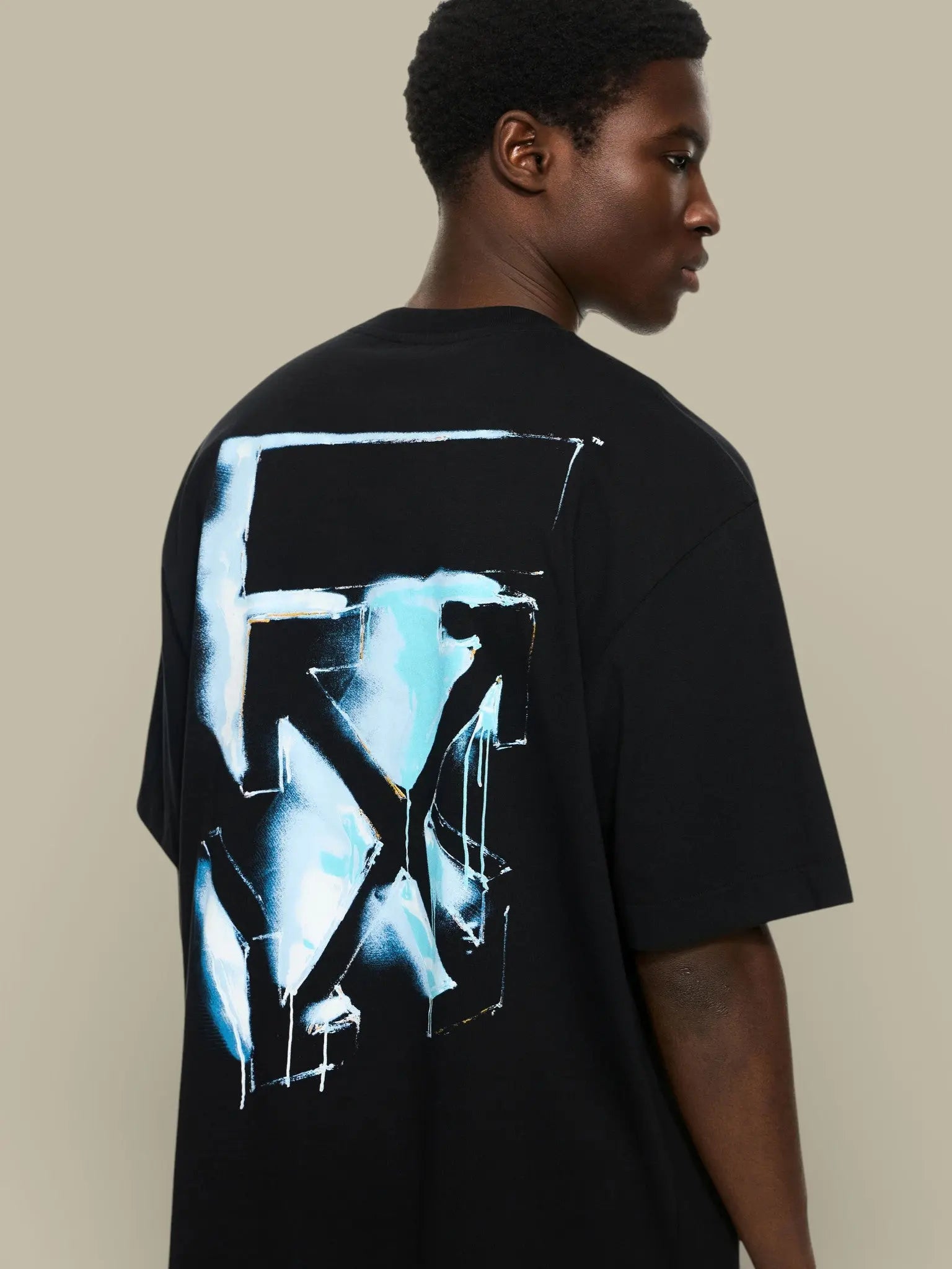 T-Shirt Off - White Noir - 3D Arrow Spray - t-shirt