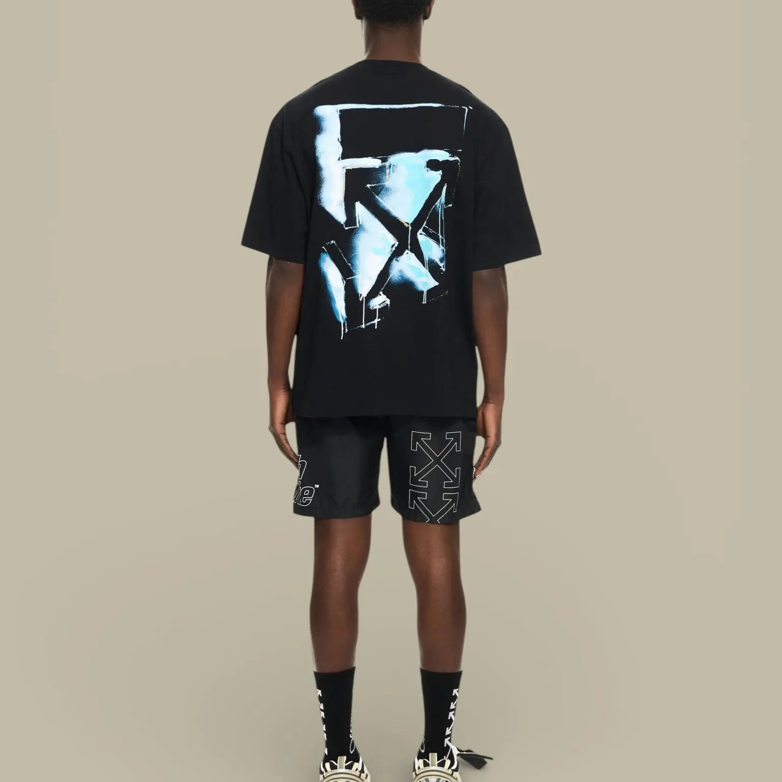 T-Shirt Off - White Noir - 3D Arrow Spray - t-shirt
