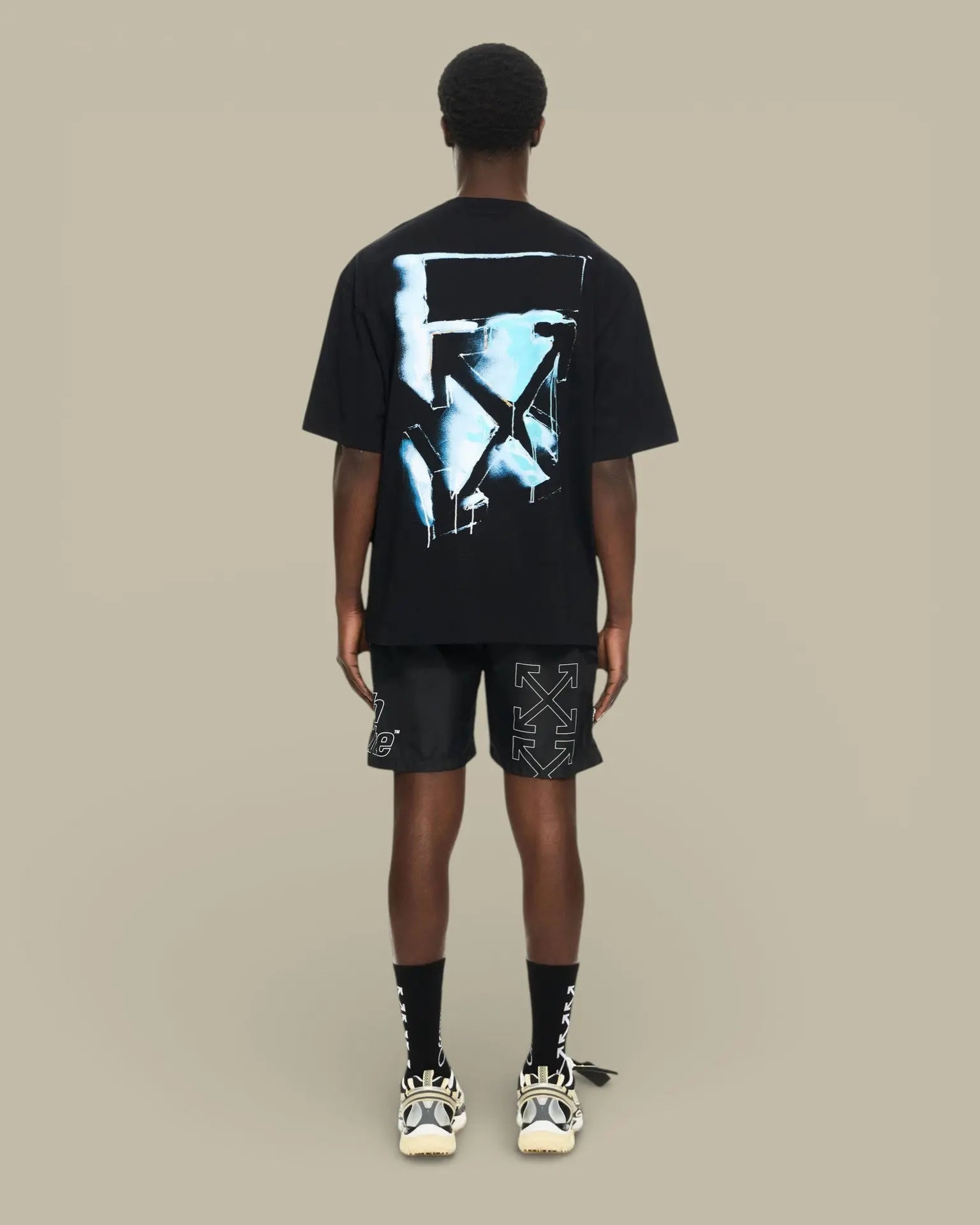 T-Shirt Off - White Noir - 3D Arrow Spray - t-shirt