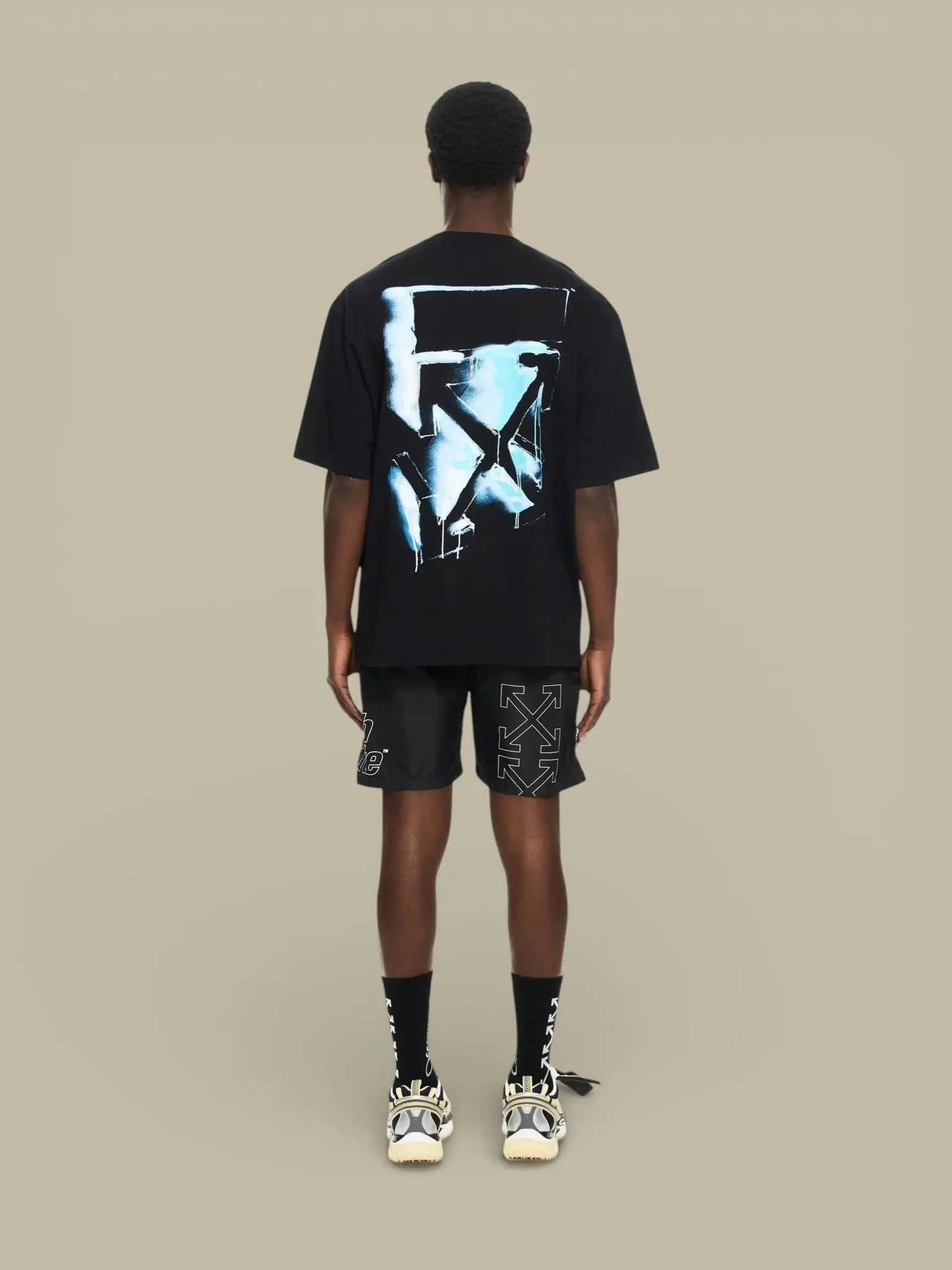 T-Shirt Off - White Noir - 3D Arrow Spray - t-shirt