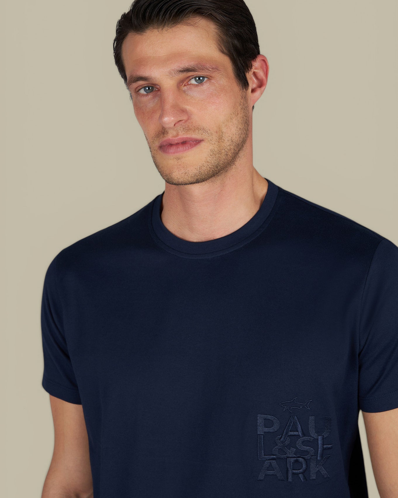 T-shirt Paul And Shark Noir - Brodé Paul and Shark