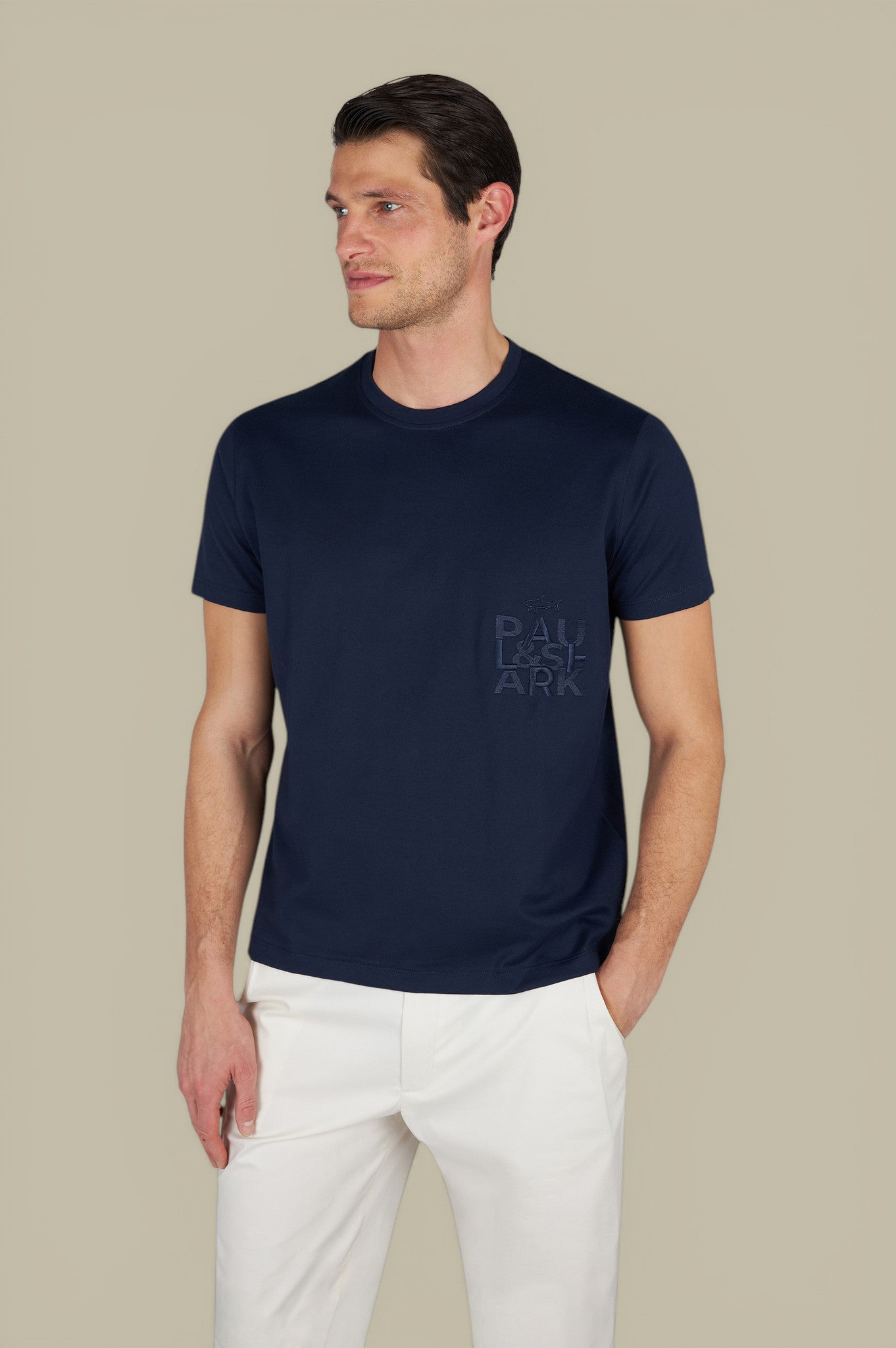 T-shirt Paul And Shark Noir - Brodé Paul and Shark