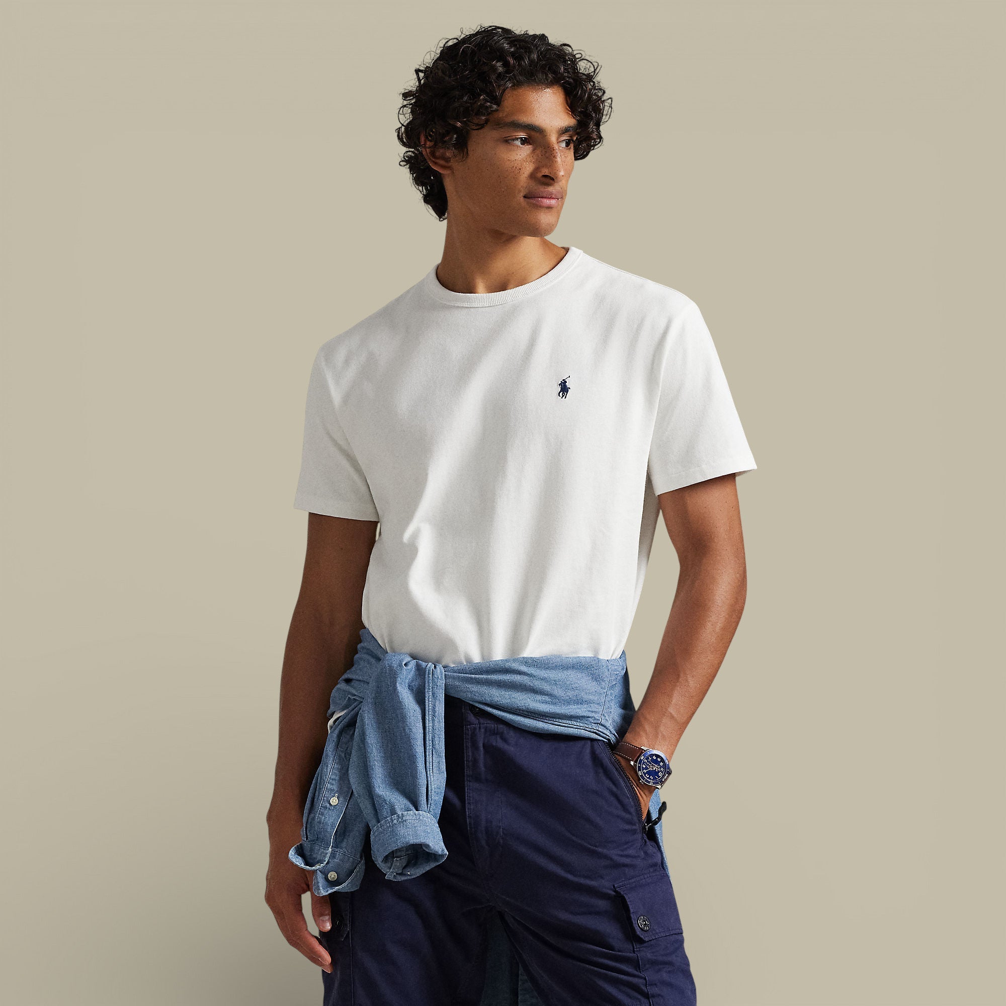 T-Shirt Ralph Lauren Blanc - Coton épais - t shirt