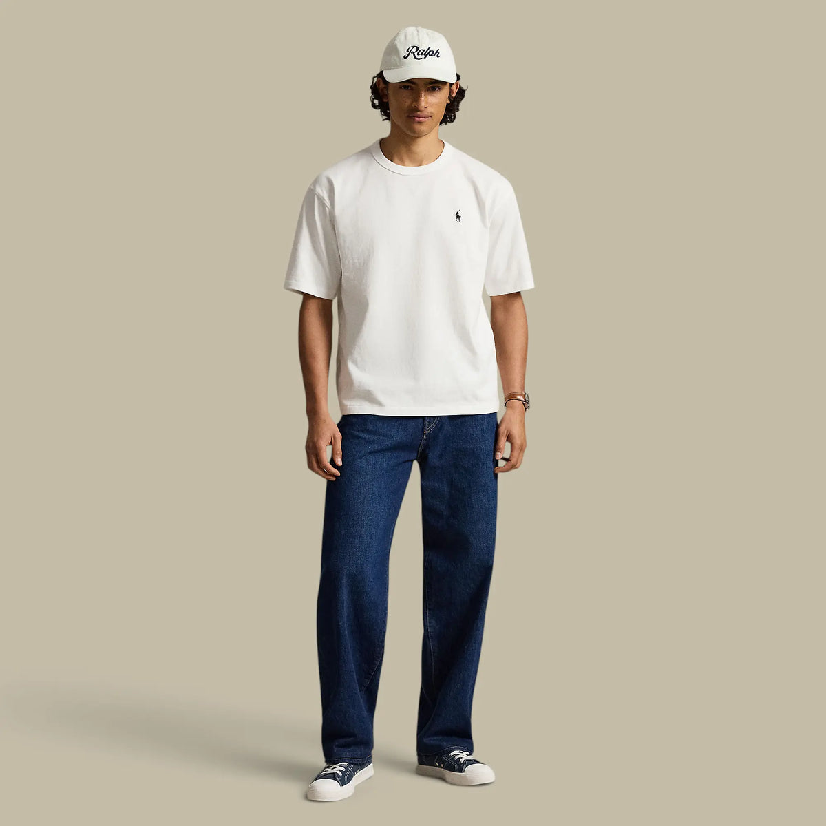 T-Shirt Ralph Lauren Blanc - Coton Epais Ralph Lauren