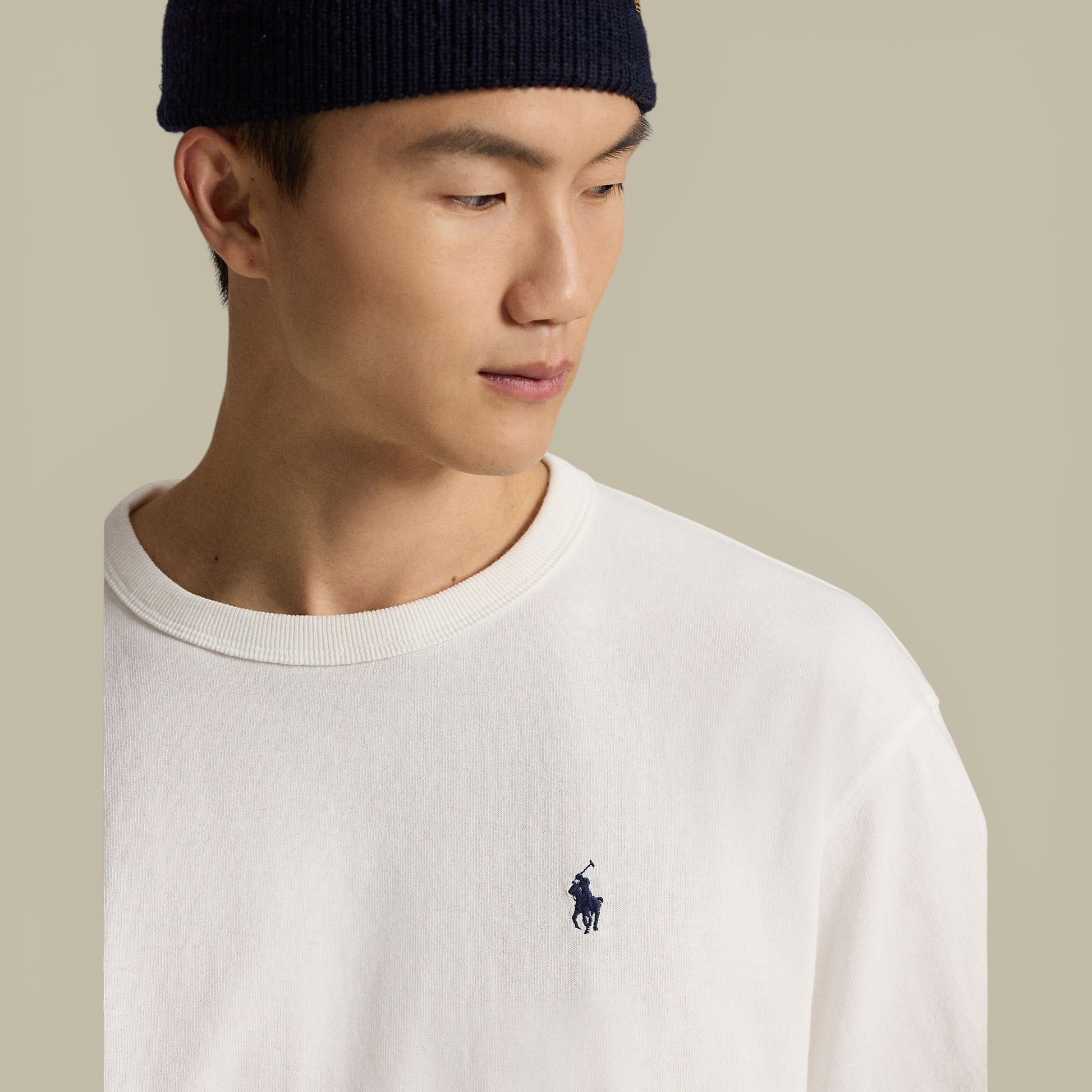 T-Shirt Ralph Lauren Blanc - Coton Épais Ralph Lauren