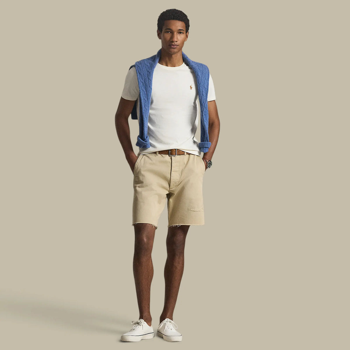 T-Shirt Ralph Lauren Creme - Custom Slim Fit Ralph Lauren