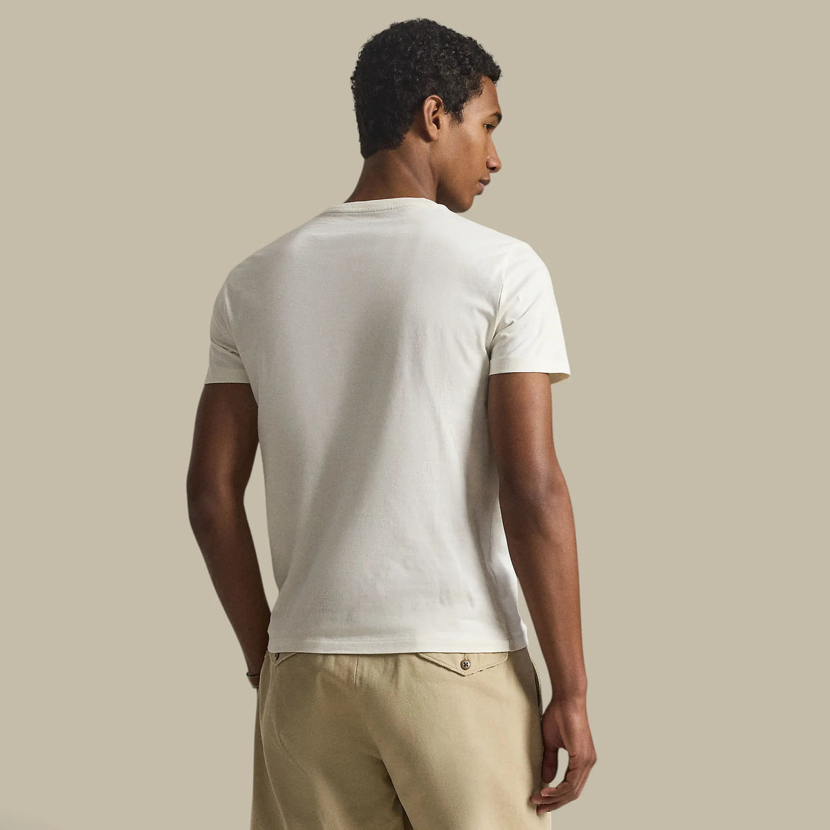 T-Shirt Ralph Lauren Creme - Custom Slim Fit Ralph Lauren