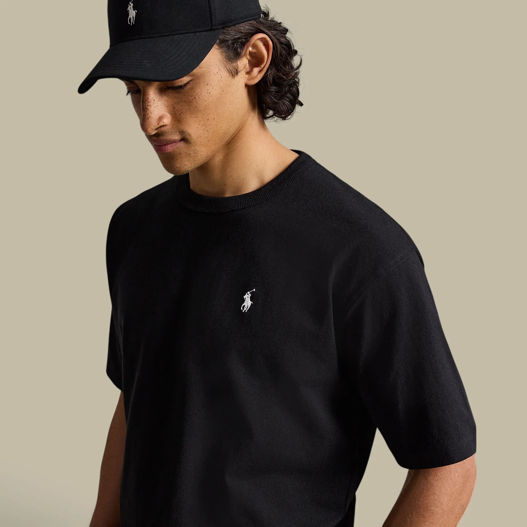 T-Shirt Ralph Lauren Noir - Coton Epais Ralph Lauren
