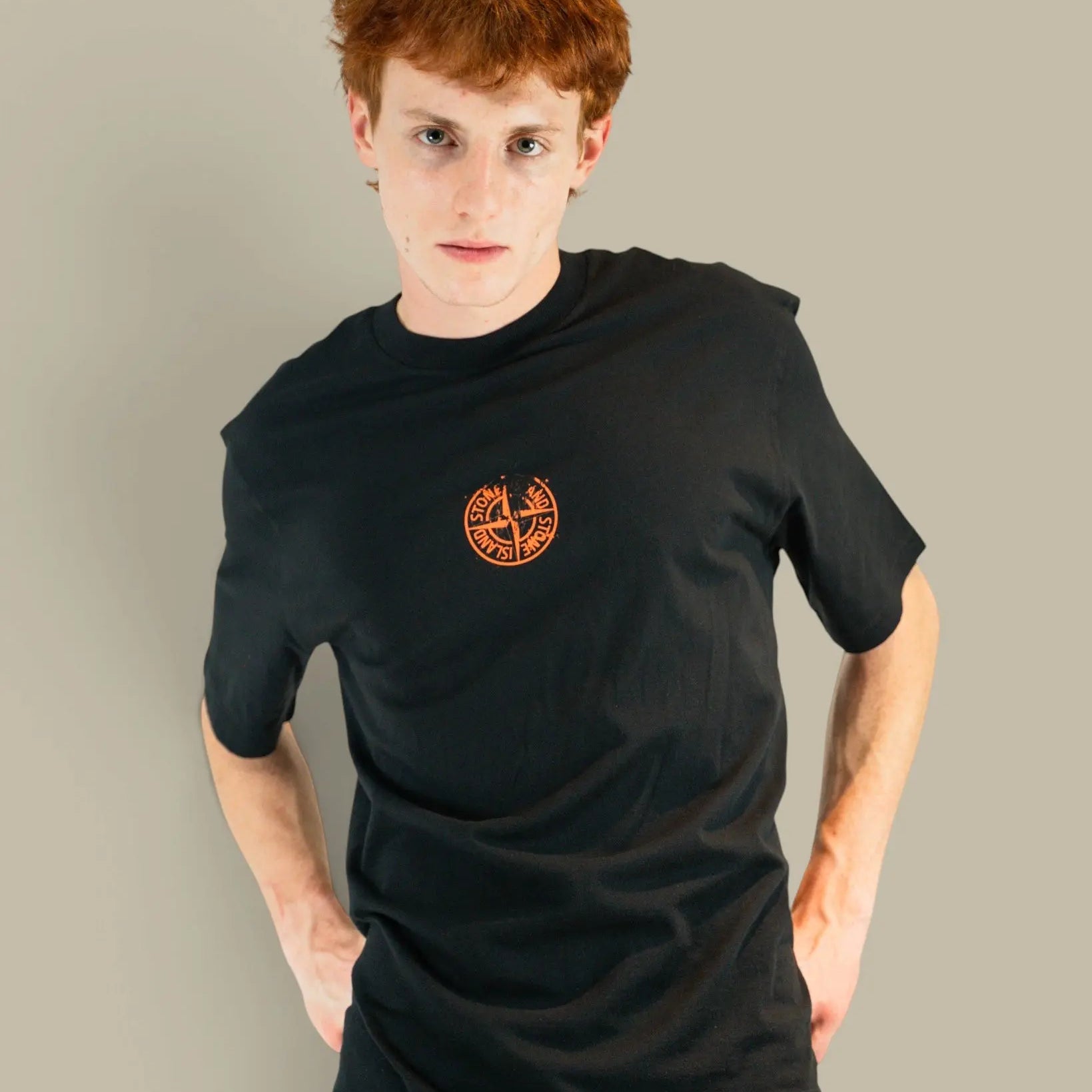 T-shirt Stone Island Black – Logo au Dos Stone Island
